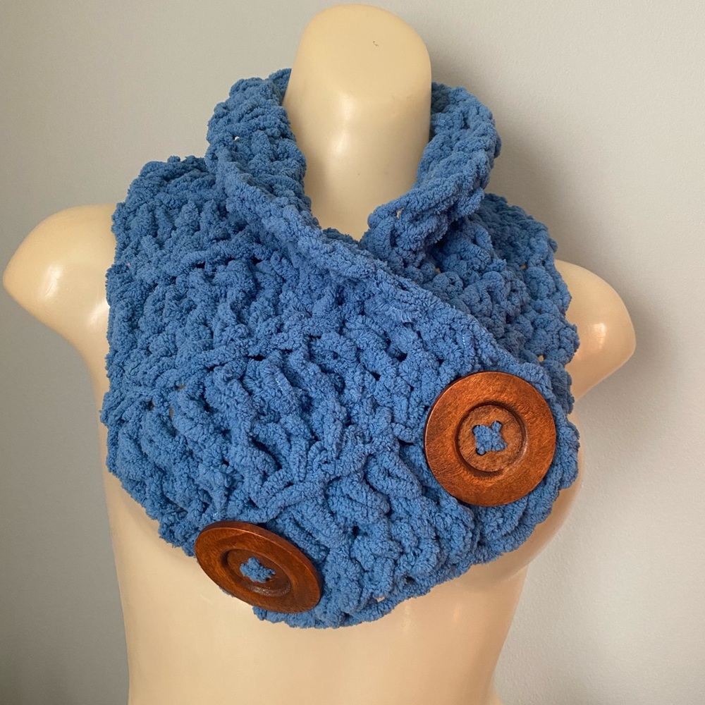 Crochet Chunky Cowl Neck Scarf